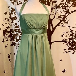 Green Vintage Chiffon Alfred Angelo Cocktail Dress